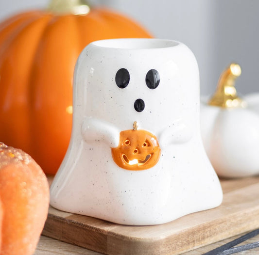 Cute Ghost with pumpkin Wax Melter