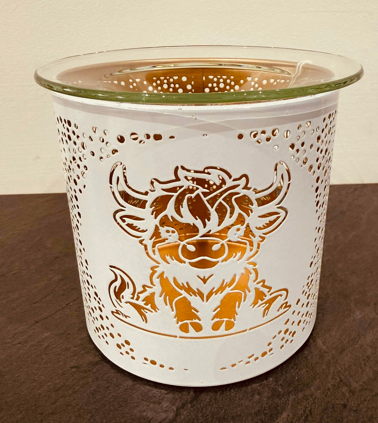 Highland Cow Wax Melter White