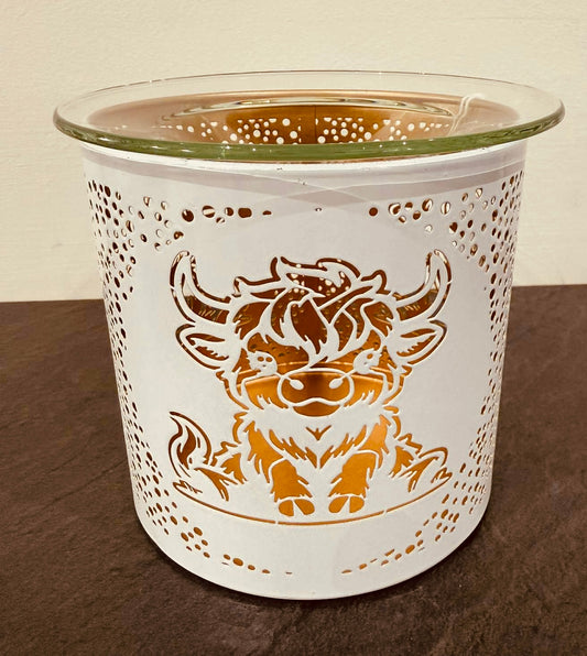 Highland Cow Wax Melter White