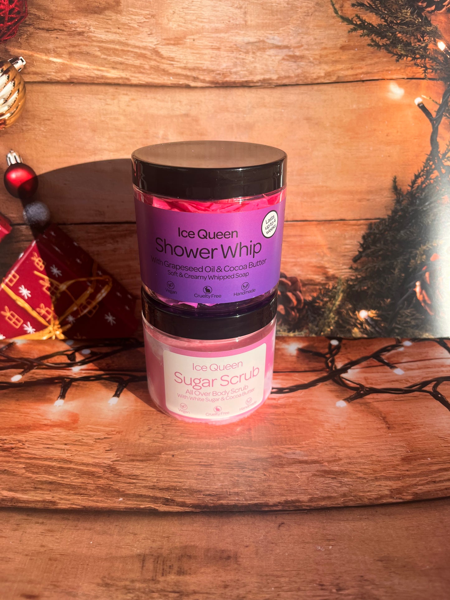 Snow Fairy shower whip and scrub gift set